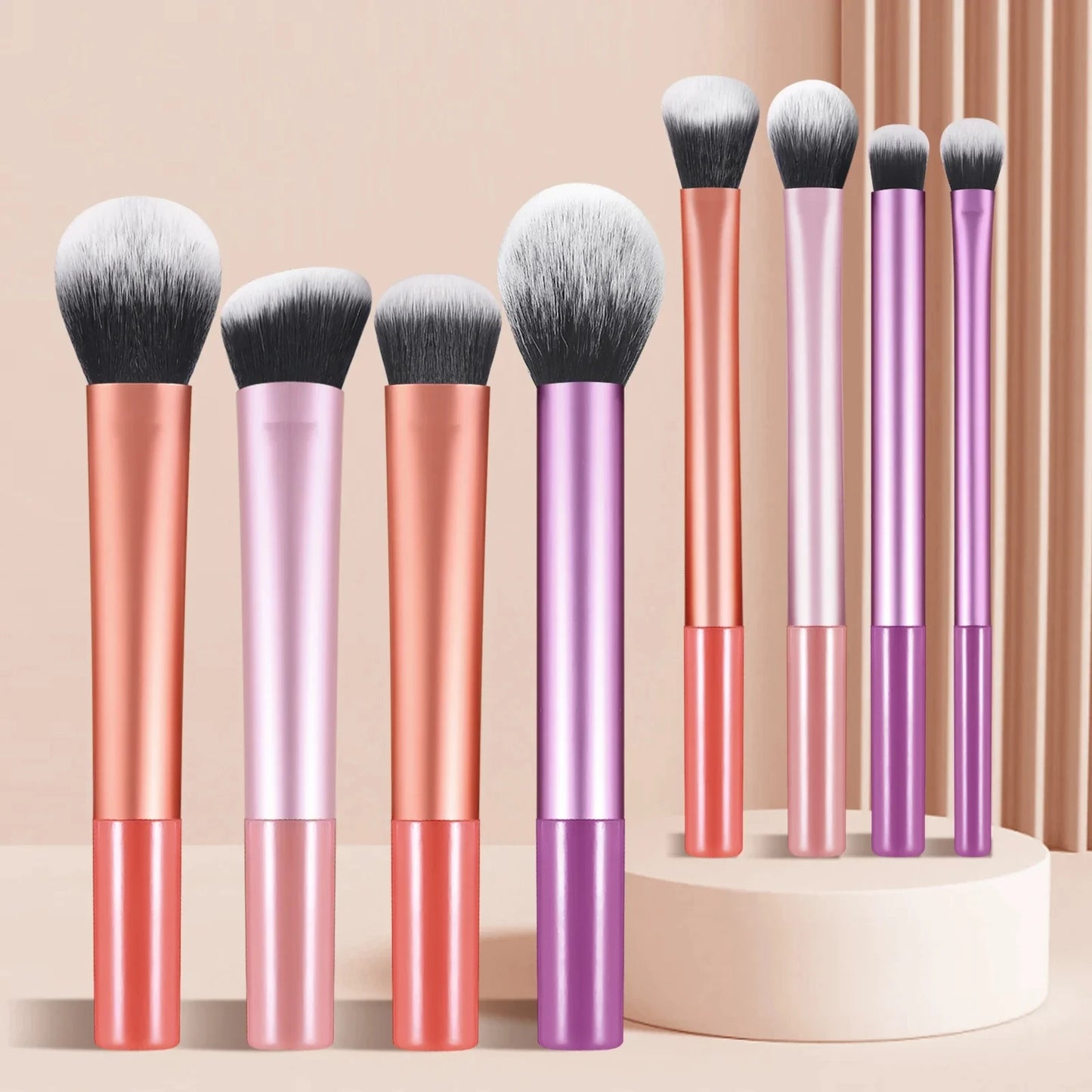 8PCS Professional Makeup Brush Set for Flawless Face & Eye Makeup
