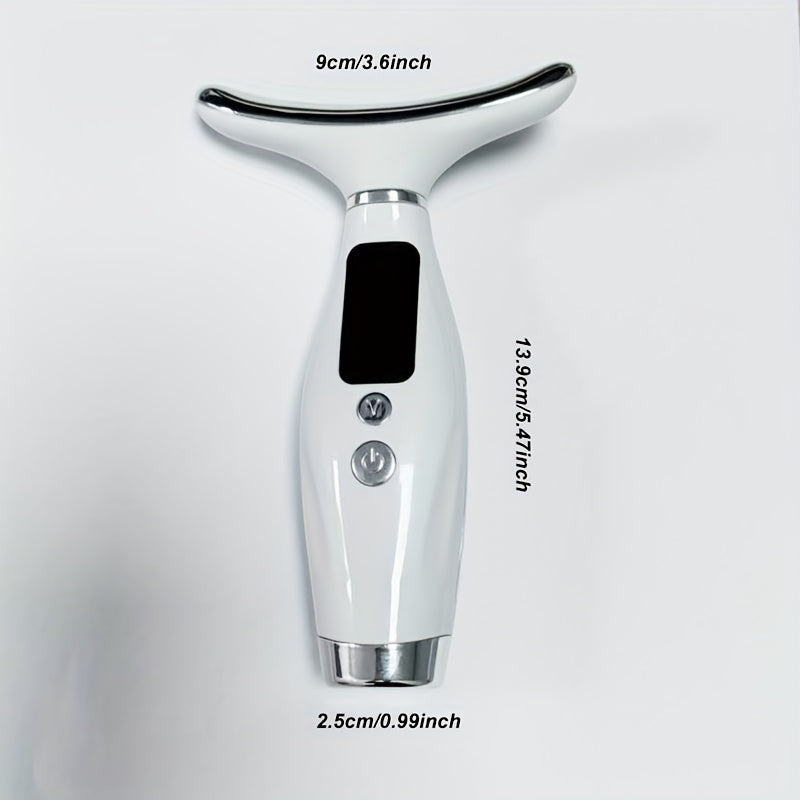 Rechargeable 7-Mode Facial & Neck Massager – Heated USB Skincare Device