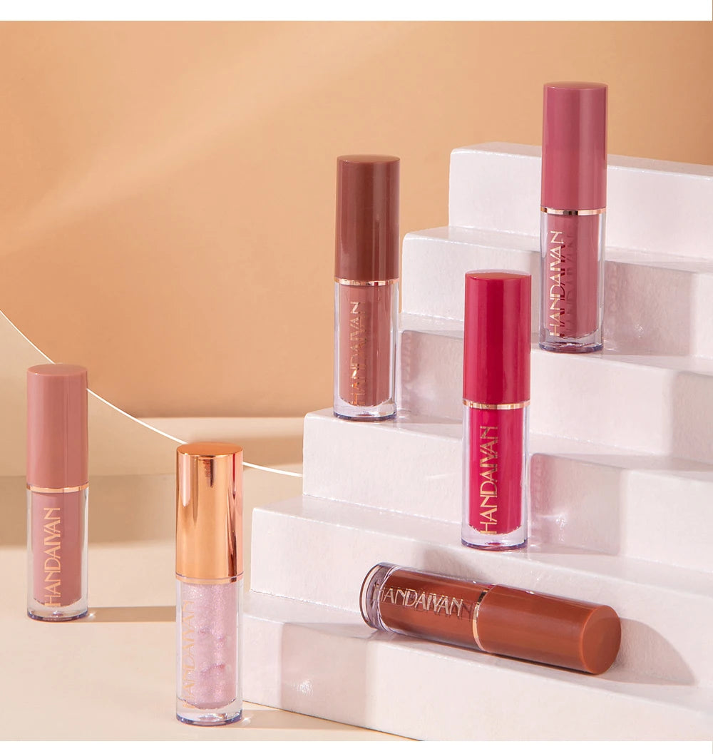 12-Color Velvet Matte Lip Gloss Set - Liquid Lipstick Gift Box Set, Non-Sticky Lip Gloss