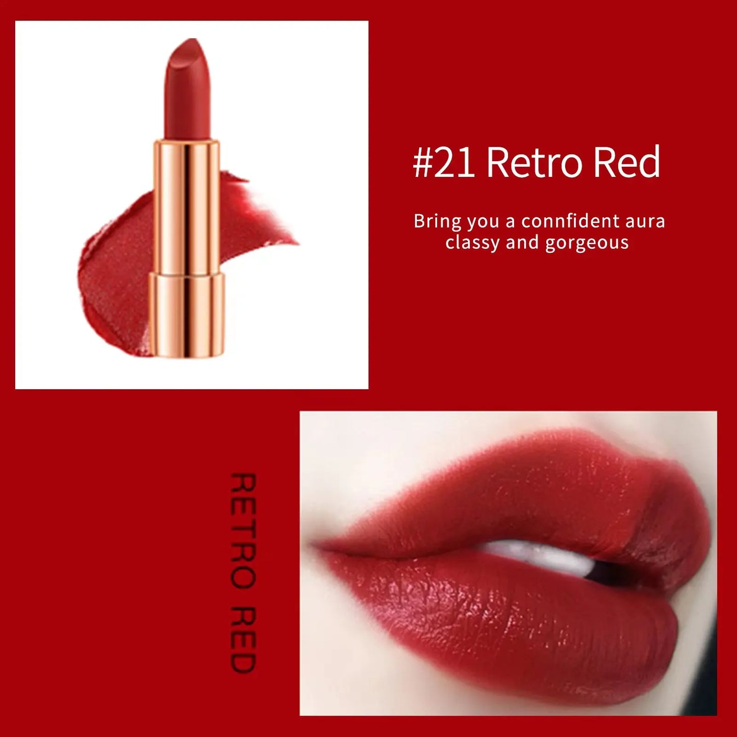 3 Color Matte Lipstick Set with Silver Chain Bag – Waterproof Long Lasting Lip Makeup 💄