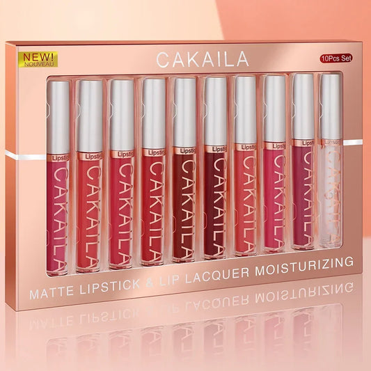 3-12PCS Matte Lipstick Set – Waterproof Long Lasting Velvet Lip Gloss Kit 💄