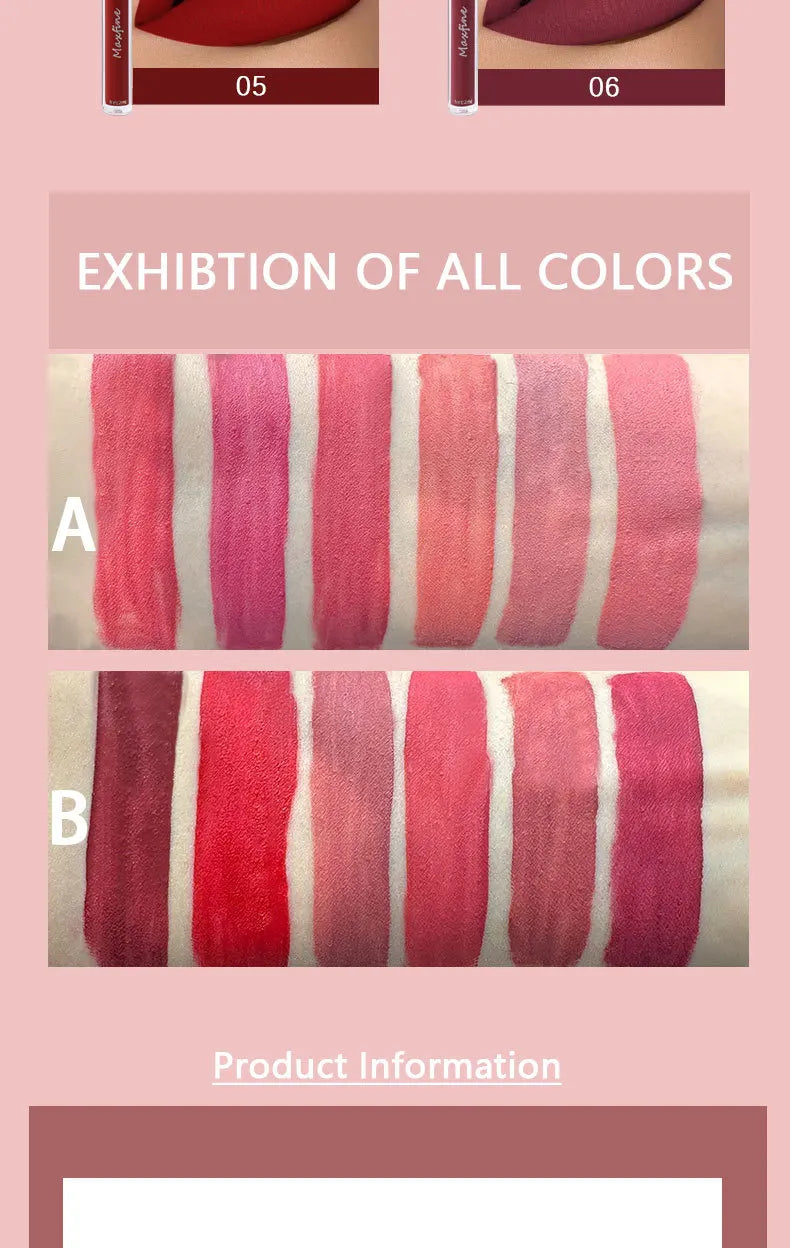 6 Color Matte Lip Gloss Set – Waterproof Long Lasting Moisturizing Lipstick Gift Box