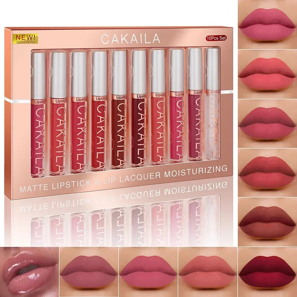 3-12PCS Matte Lipstick Set – Waterproof Long Lasting Velvet Lip Gloss Kit 💄