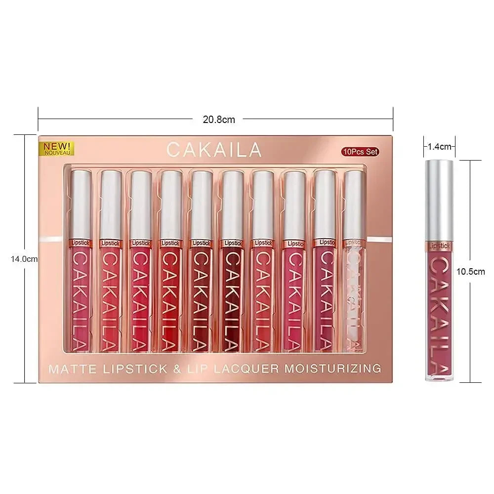 3-12PCS Matte Lipstick Set – Waterproof Long Lasting Velvet Lip Gloss Kit 💄