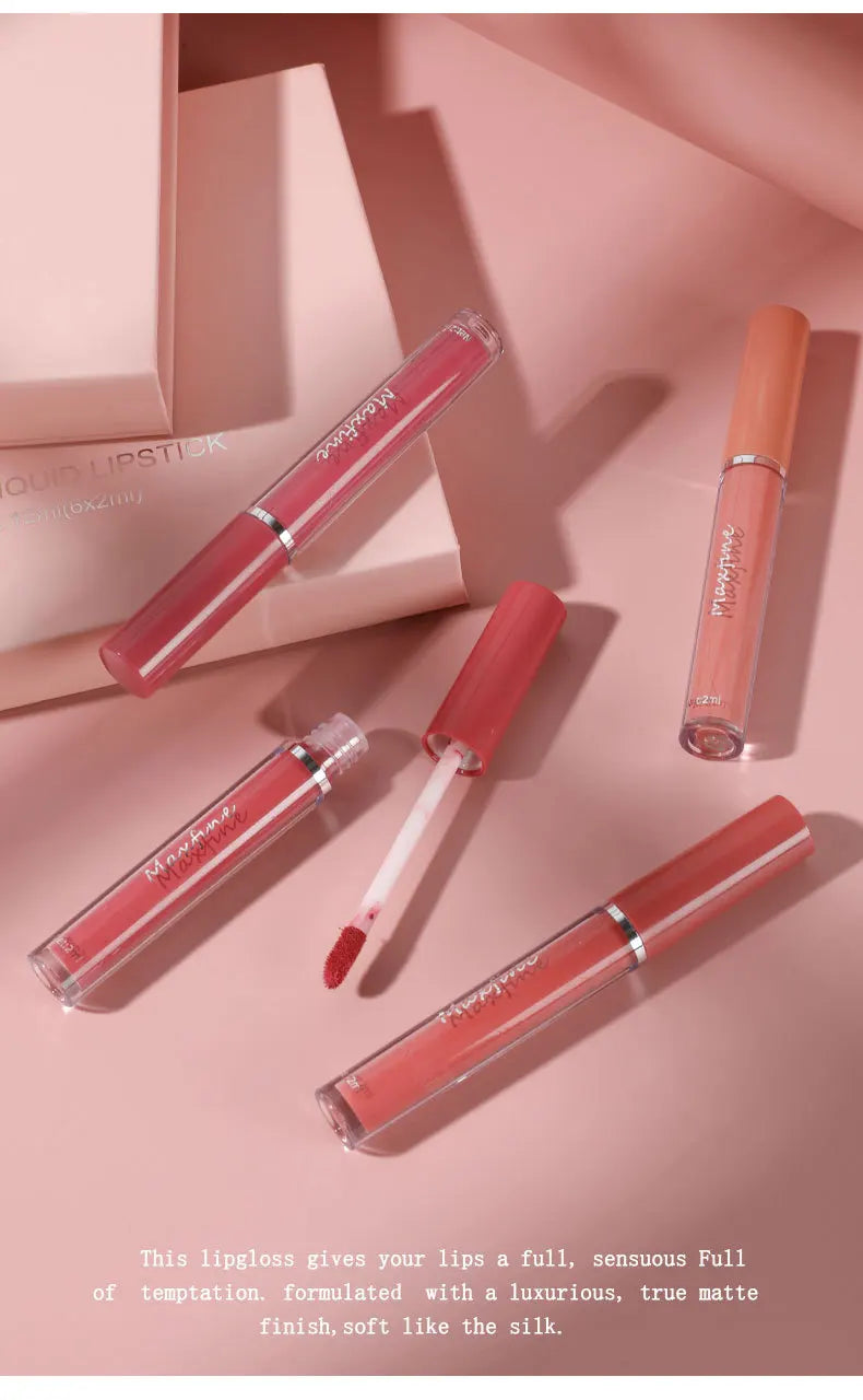 6 Color Matte Lip Gloss Set – Waterproof Long Lasting Moisturizing Lipstick Gift Box