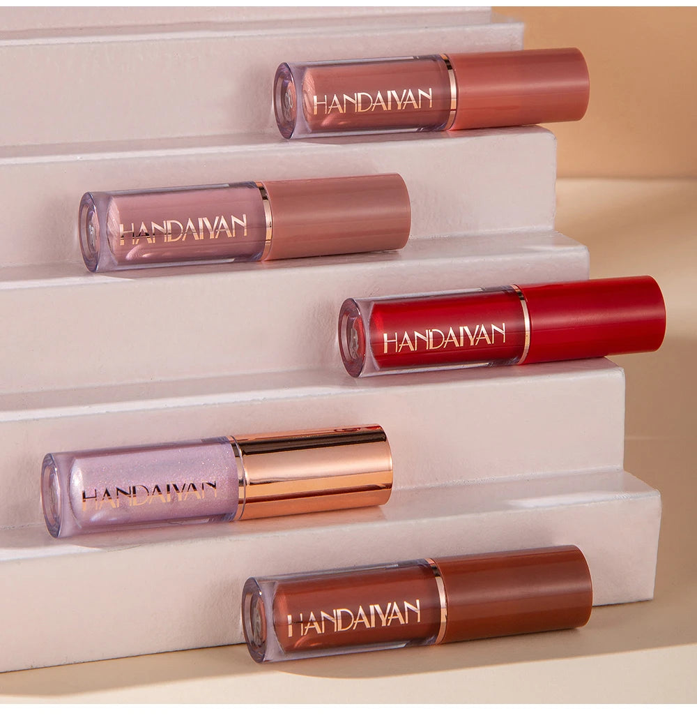 12-Color Velvet Matte Lip Gloss Set - Liquid Lipstick Gift Box Set, Non-Sticky Lip Gloss
