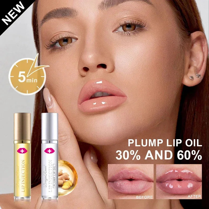 Instant Lip Plumper Oil – Hydrating Volumizing Gloss Serum 💋