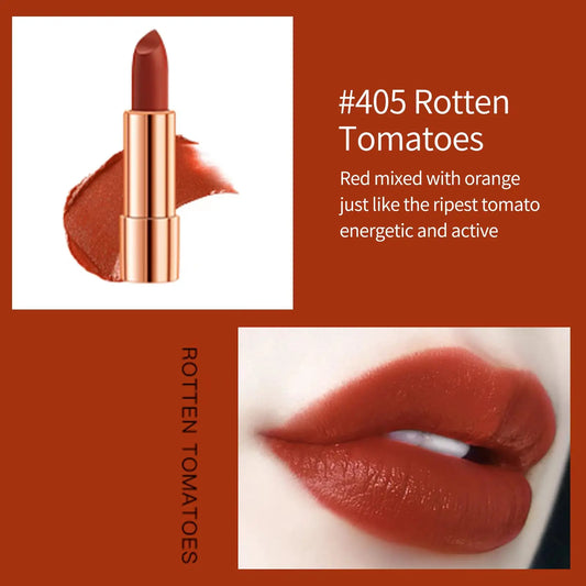 3 Color Matte Lipstick Set with Silver Chain Bag – Waterproof Long Lasting Lip Makeup 💄