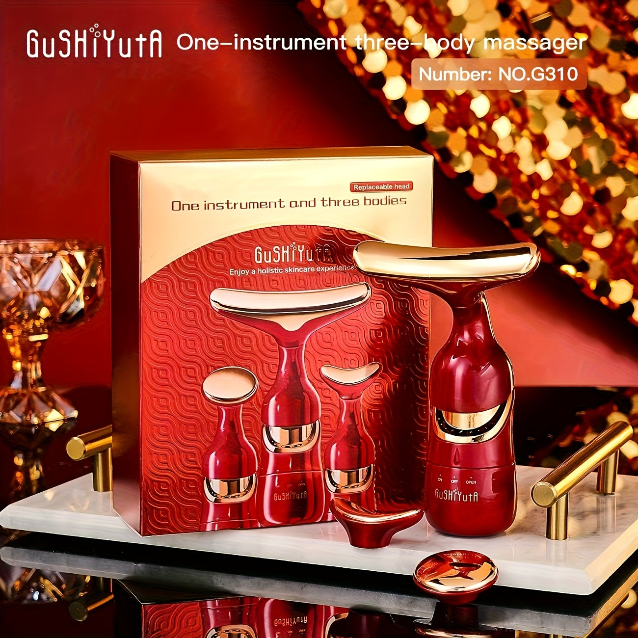 3-in-1 Facial & Neck Massager Beauty Device
