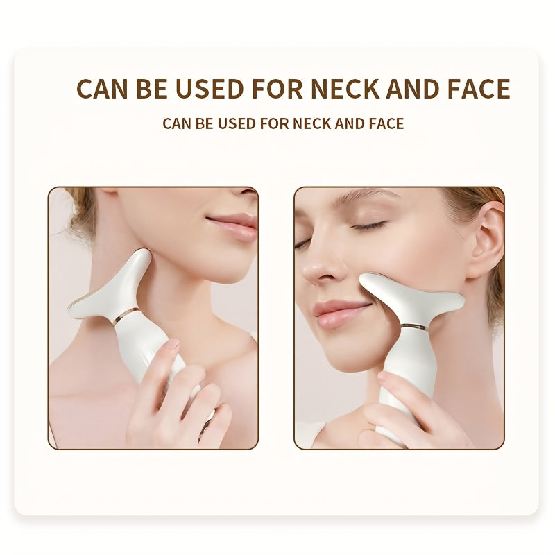 LED Facial & Neck Massager – 7 Modes USB Rechargeable Face Sculpting Device